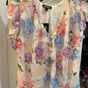 Express Multicolor Floral Women's Blouse